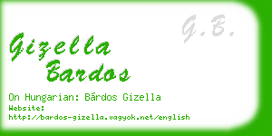 gizella bardos business card