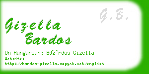 gizella bardos business card